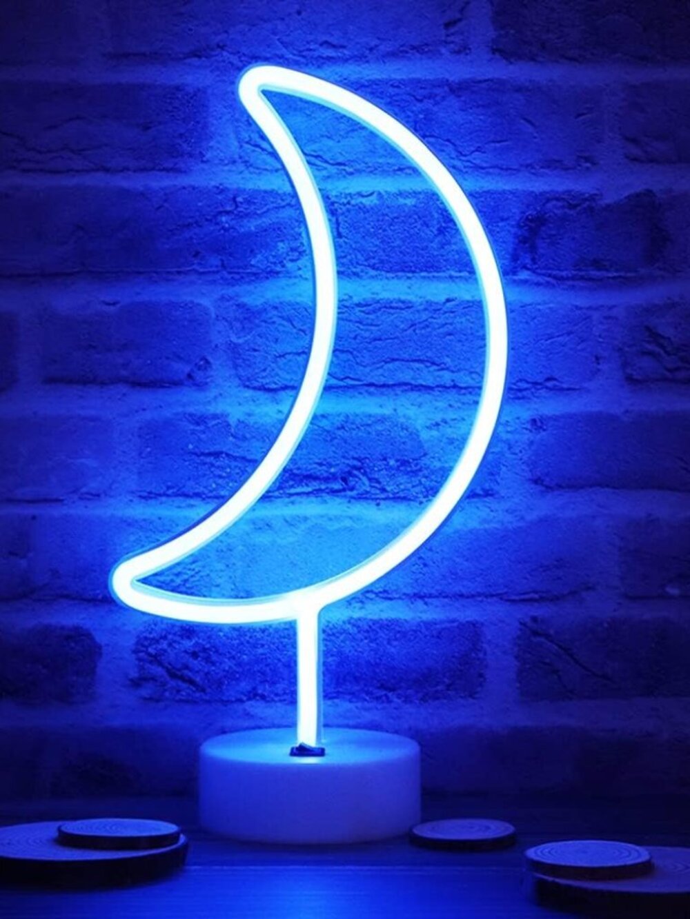 Neon Moon Lights, LED Moon Decor Neon Signs Crescent Night Lights Art Decoration